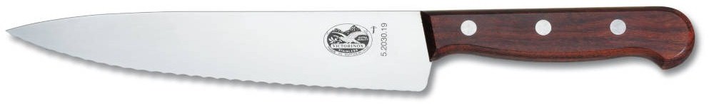 סכין טבח משונן ידית עץ 19 ס"מ דגם 5.2030.19 - Victorinox