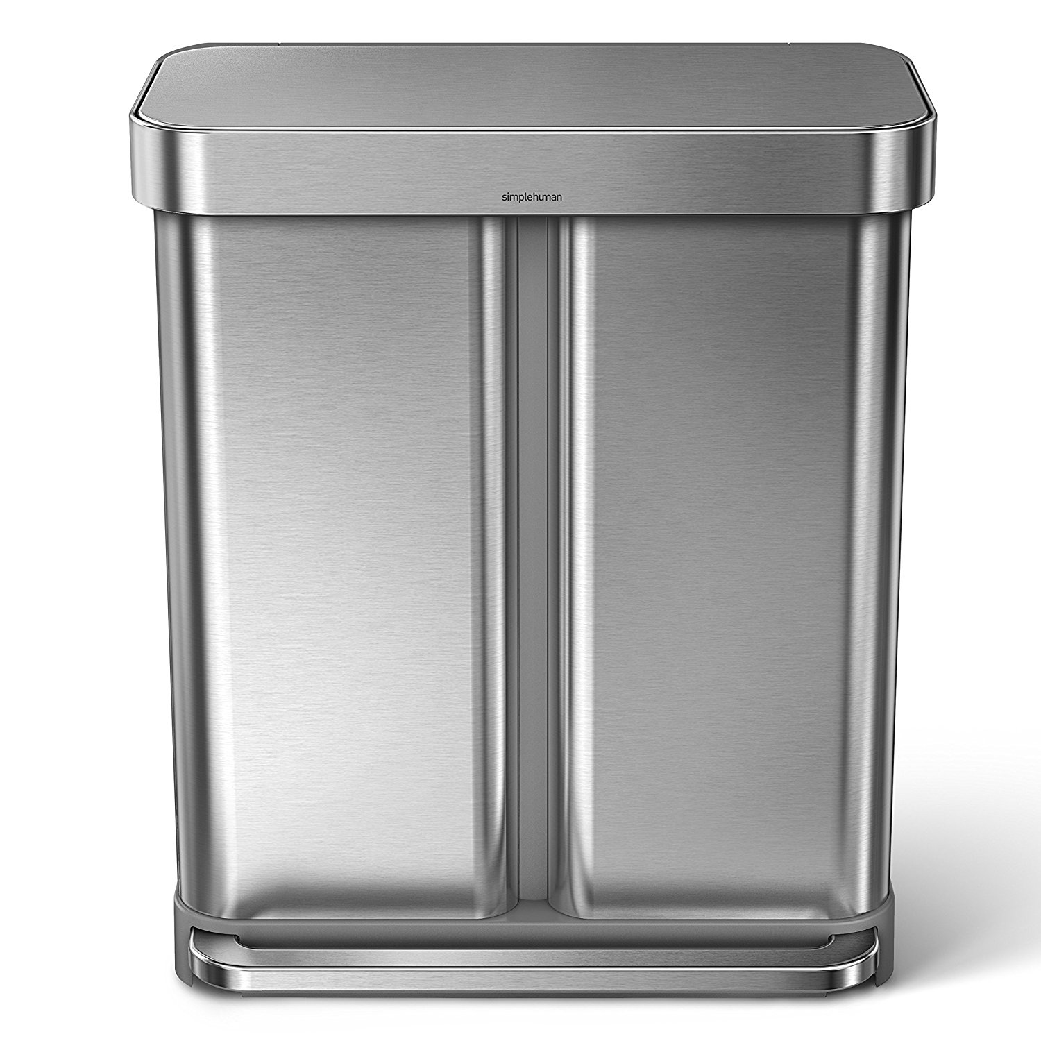 פח אשפה מלבני 58 ליטר למיחזור דגם Simplehuman - CW2116