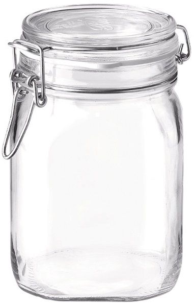 צנצנת ואקום זכוכית 1 ליטר - borgonovo