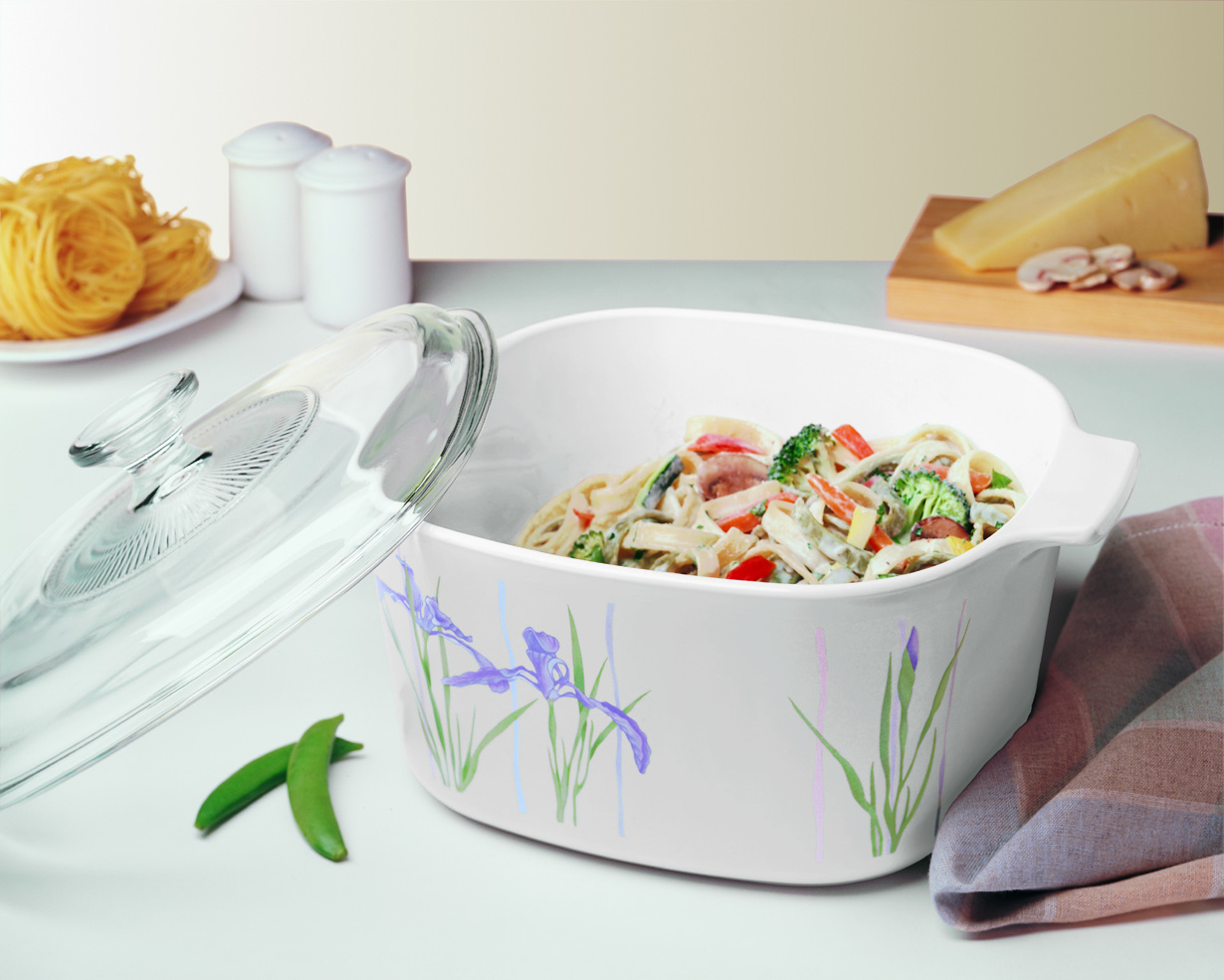 סיר מרובע 3 ליטר דגם אירוסים-Corning Ware
