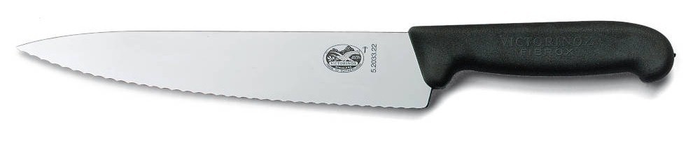 סכין טבח משונן ידית פלסטיק עבה 22 ס"מ דגם 5.2033.22 - Victorinox
