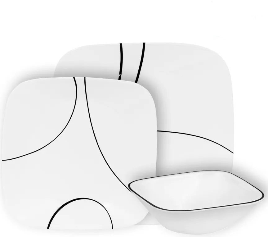 צלחות קורנינג קורל מרובעות דגם...