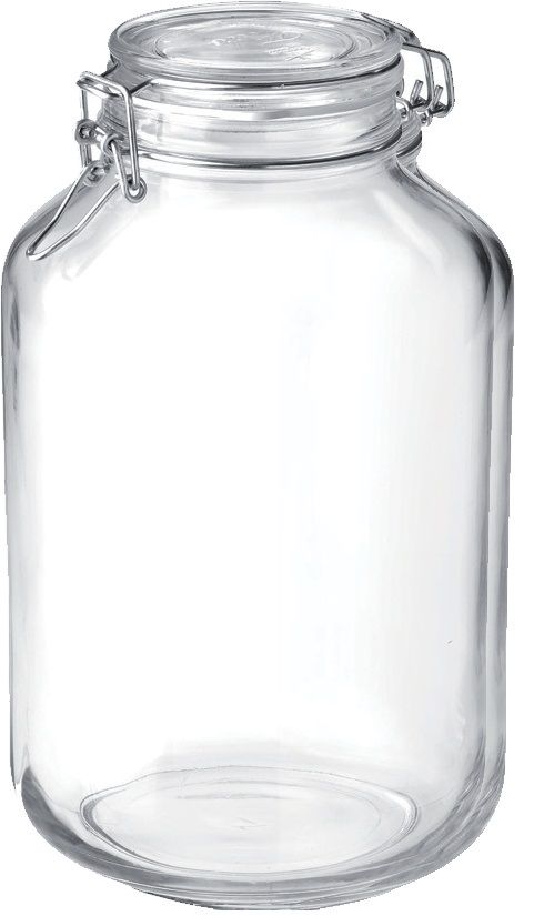 צנצנת פידו ואקום זכוכית 4 ליטר - Bormioli