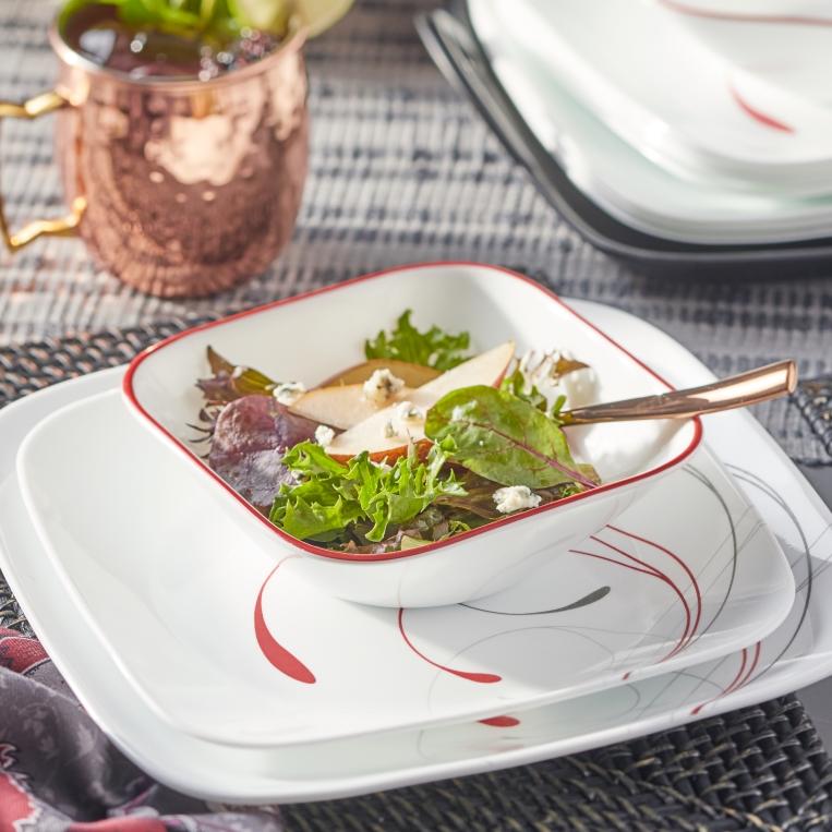 צלחות קורנינג קורל מרובעות דגם (410) Corning Corelle - Splendor