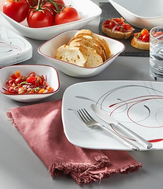 צלחות קורנינג קורל מרובעות דגם (410) Corning Corelle - Splendor