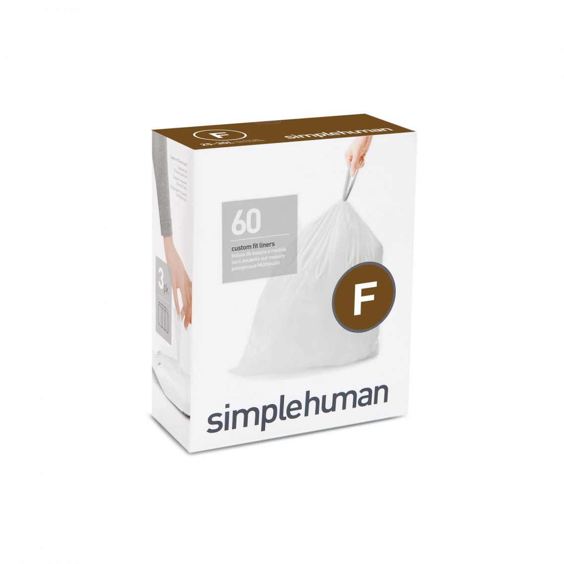 שקיות אשפה לפח 25 ליטר (F) דגם Simplehuman - CW0256 - סימפליומן