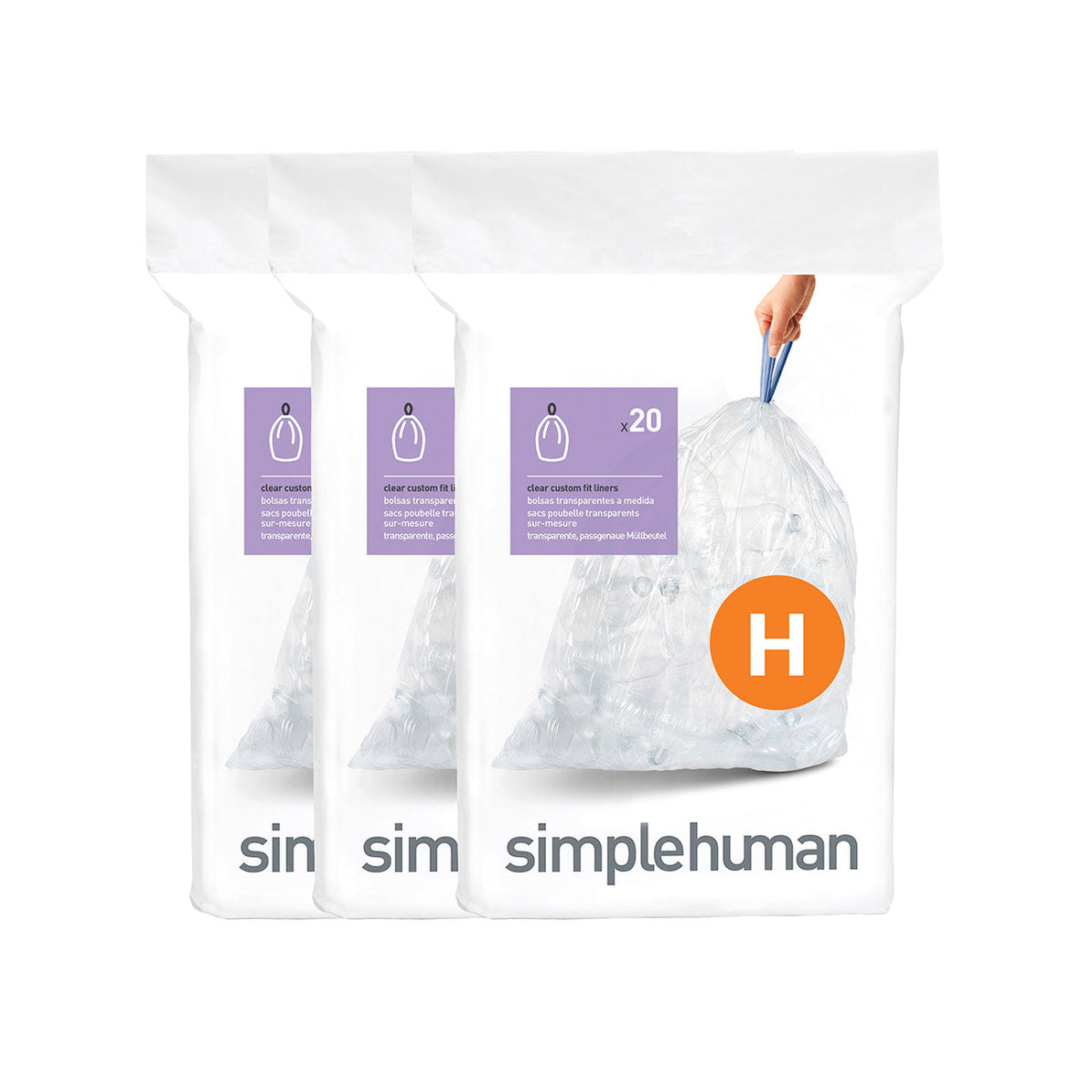 שקיות אשפה לפח 30 ליטר (H) דגם Simplehuman - CW0168 - סימפליומן