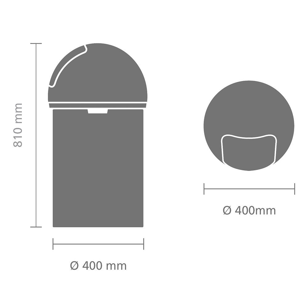 פח אשפה פוש 50 ליטר מט - Brabantia