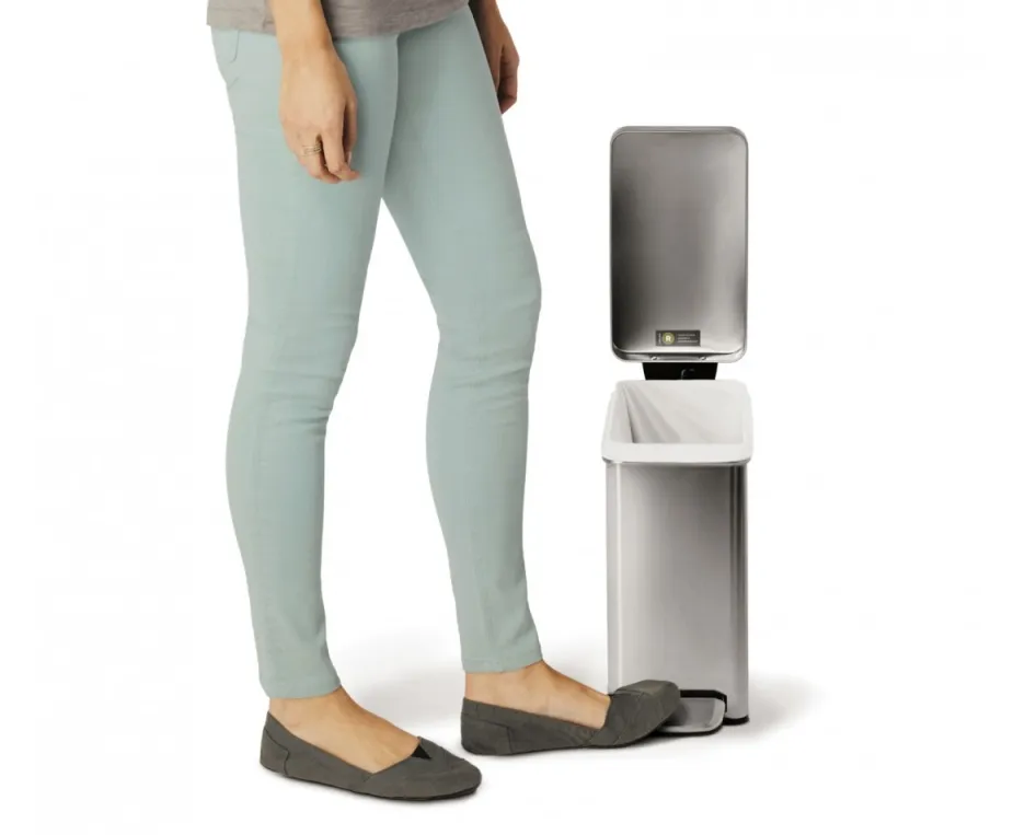 פח אשפה מלבני דוושה 10 ליטר דגם  Simplehuman - CW1898cb