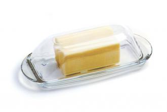 כלי לחמאה זכוכית + מכסה - PASA...