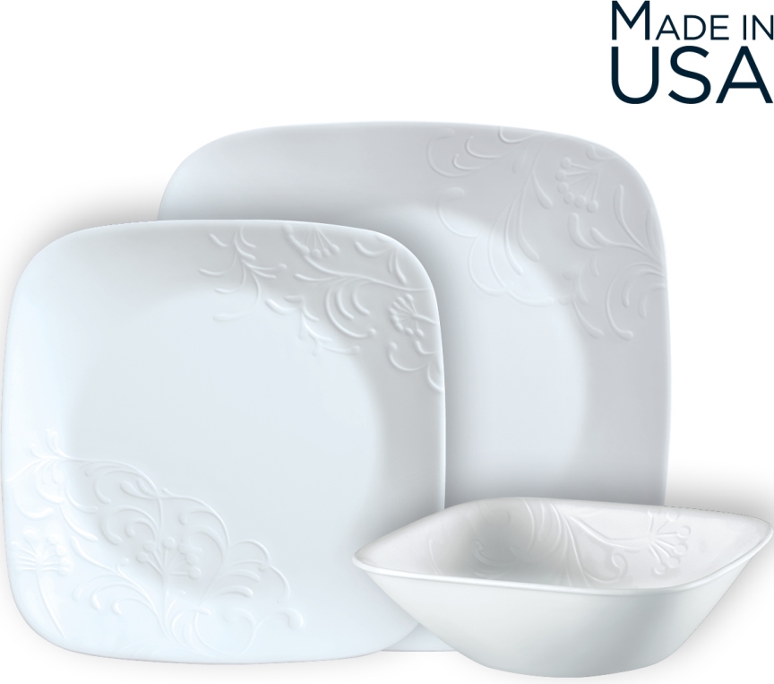 צלחות קורנינג קורל מרובעות דגם (310) Corning Corelle - Cherish