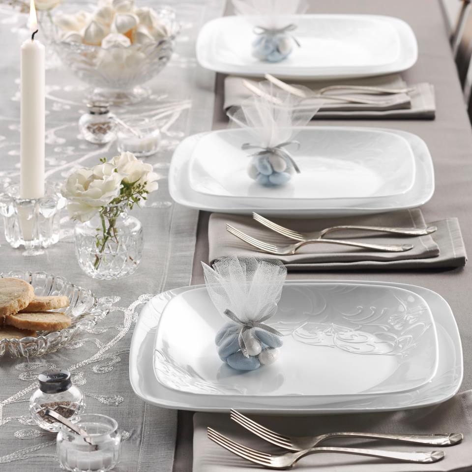 צלחות קורנינג קורל מרובעות דגם (310) Corning Corelle - Cherish