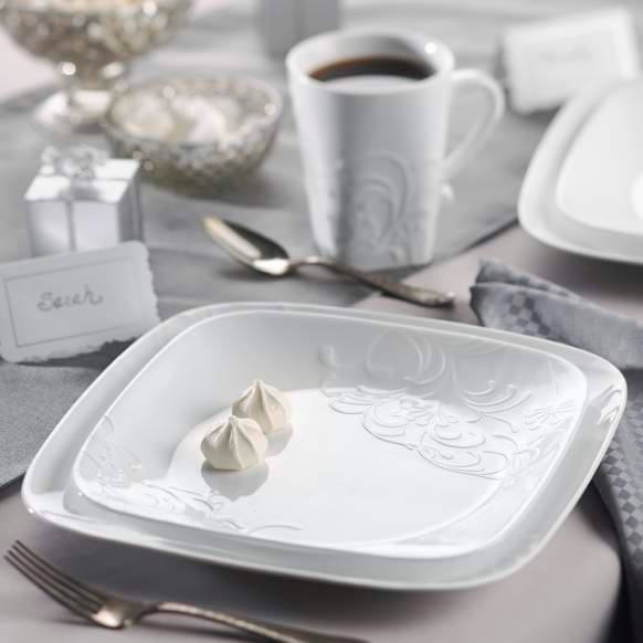 צלחות קורנינג קורל מרובעות דגם (310) Corning Corelle - Cherish