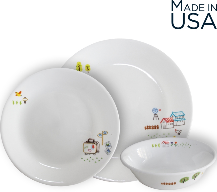 צלחות קורנינג קורל דגם 356  - Corning Corelle -  Easy Weekend 