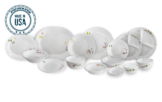 צלחות קורנינג קורל דגם 356  - Corning Corelle -  Easy Weekend 