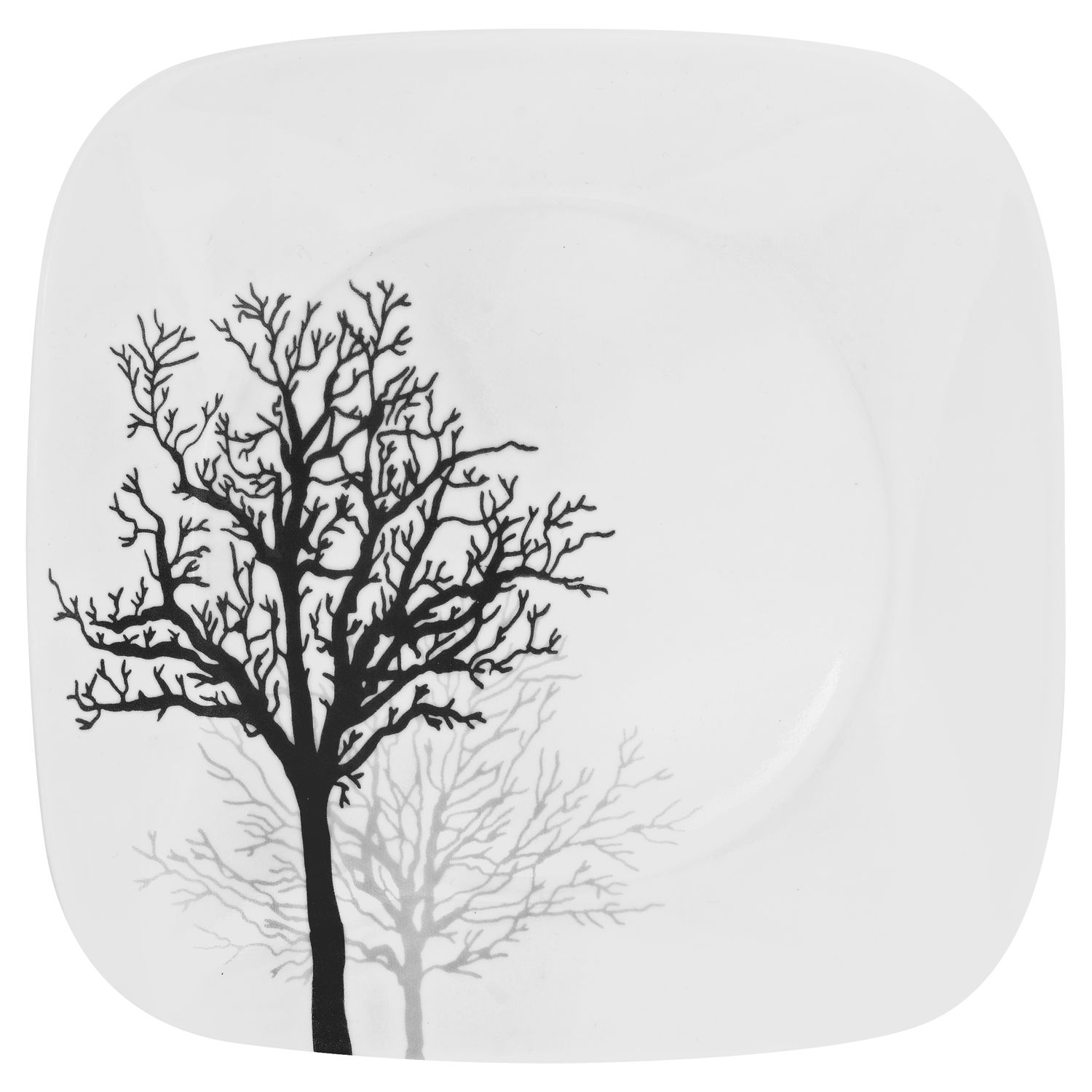 צלחות קורנינג קורל מרובעות דגם (430) Corning Corelle - Timber Shadows