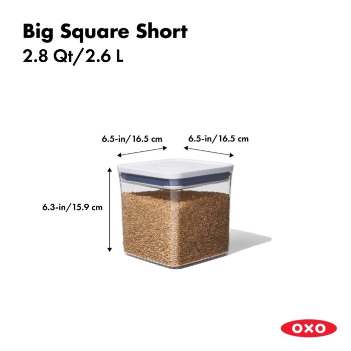 מיכל איחסון POP מרובע 2.6 ליטר - OXO