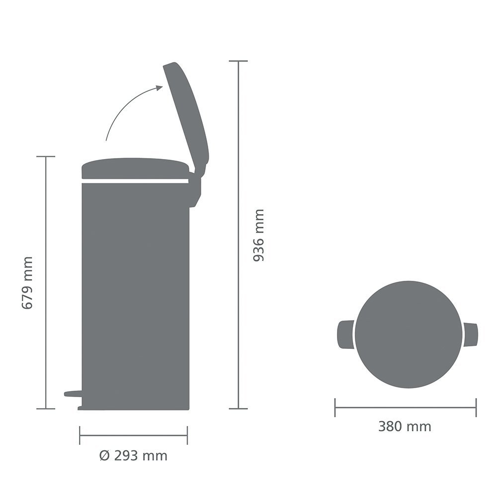 פח אשפה פדל למטבח 30 ליטר מסידרת  Brabantia - New icon - ברבנטיה
