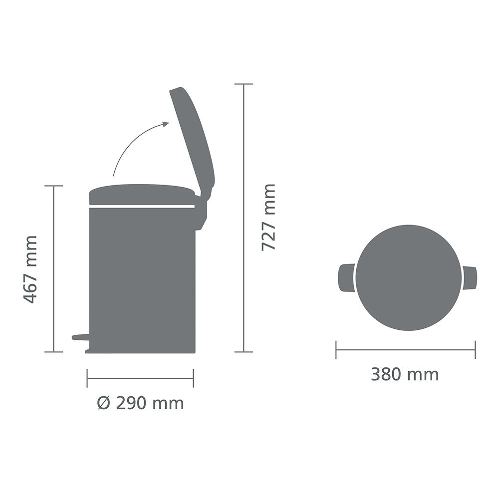 פח אשפה פדל למטבח 20 ליטר  מסידרת  Brabantia - New icon - ברבנטיה