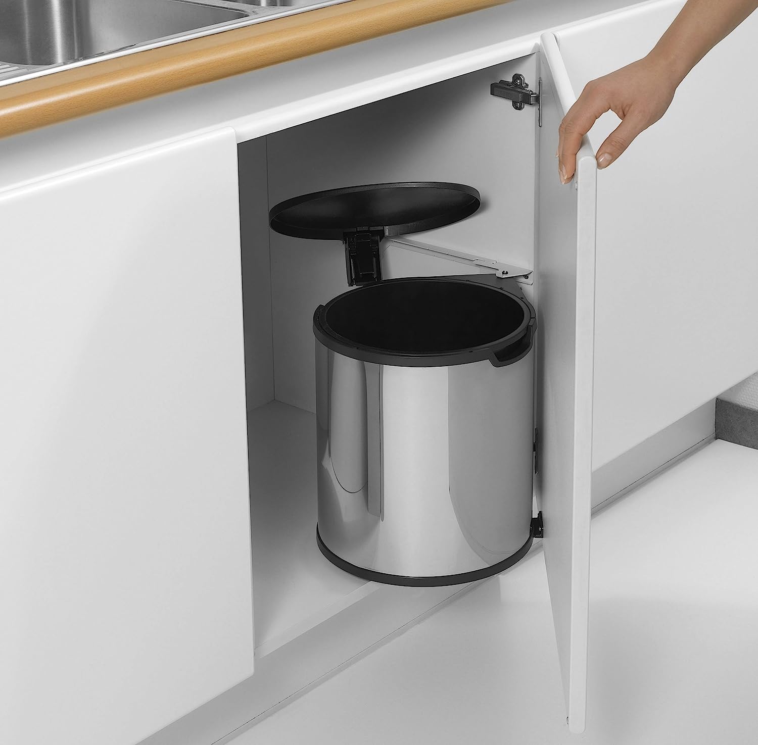 פח אשפה פנימי מבריק 15 ליטר לארון מטבח - Brabantia - ברבנטיה