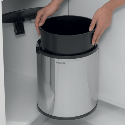 פח אשפה פנימי מבריק 15 ליטר לארון מטבח - Brabantia - ברבנטיה