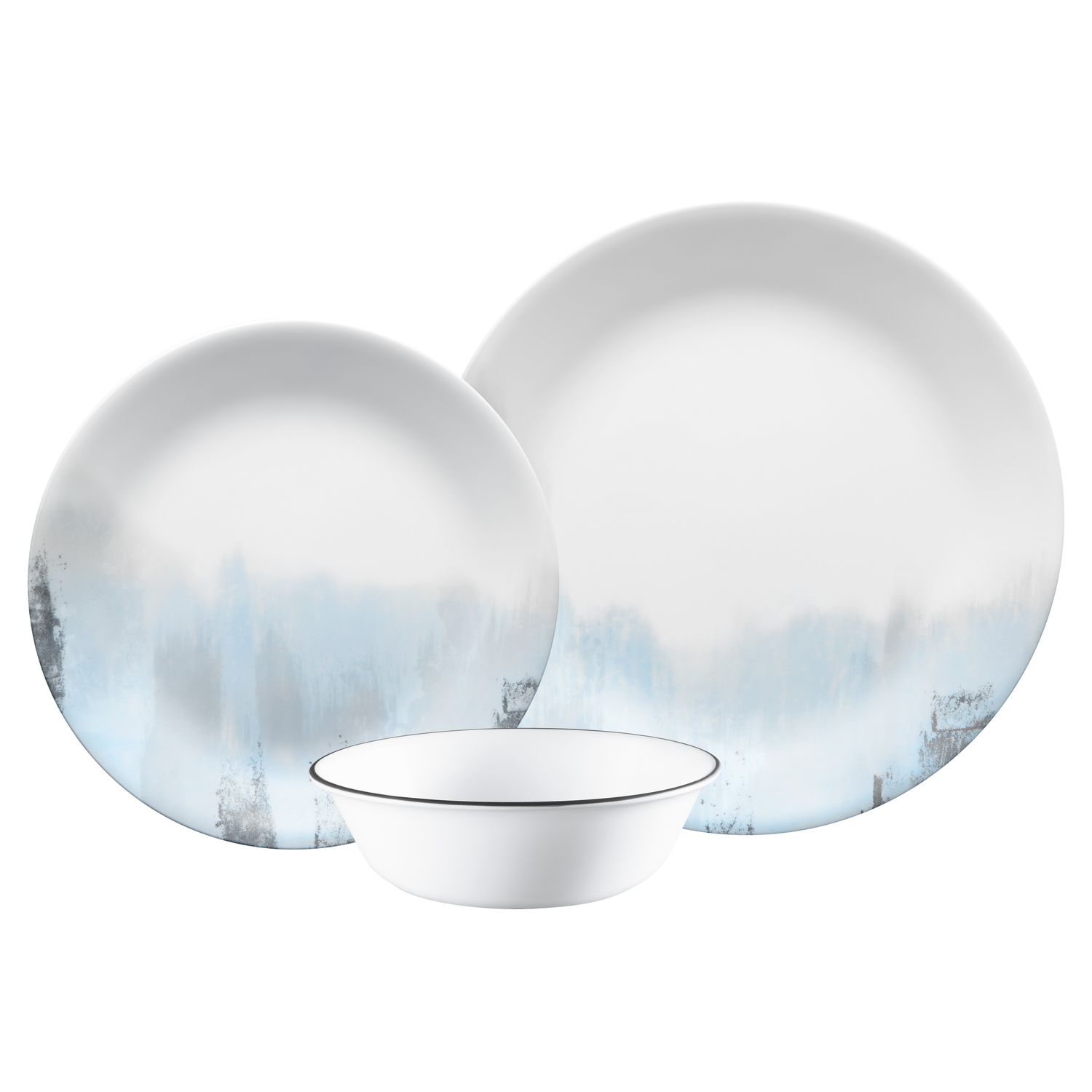 סט 12 צלחות קורנינג דגם (106) Corelle - Tranquil Reflection