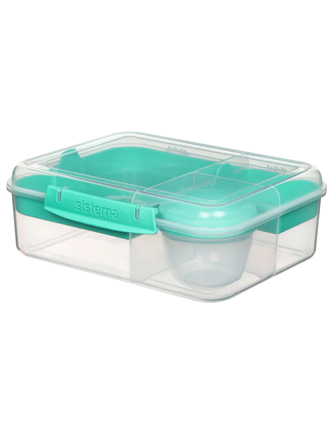 קופסת אוכל מחולקת שקופה בנטו בינוני 1.65 ליטר - סיסטמה Sistema
