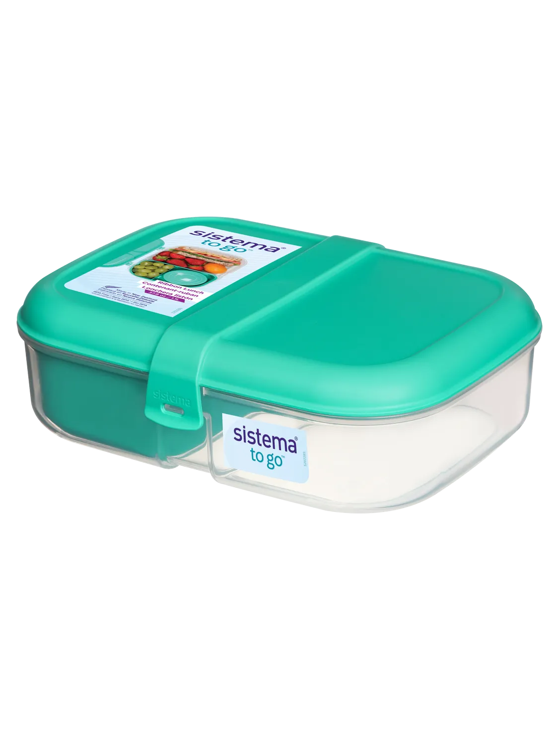 קופסת אוכל שקופה מחולקת 1.1 ליטר  - סיסטמה Sistema