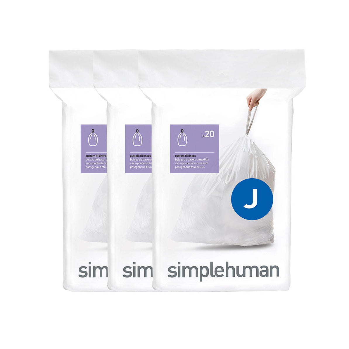שקיות אשפה לפח 30-45 ליטר (J) דגם Simplehuman - CW0259 - סימפליומן