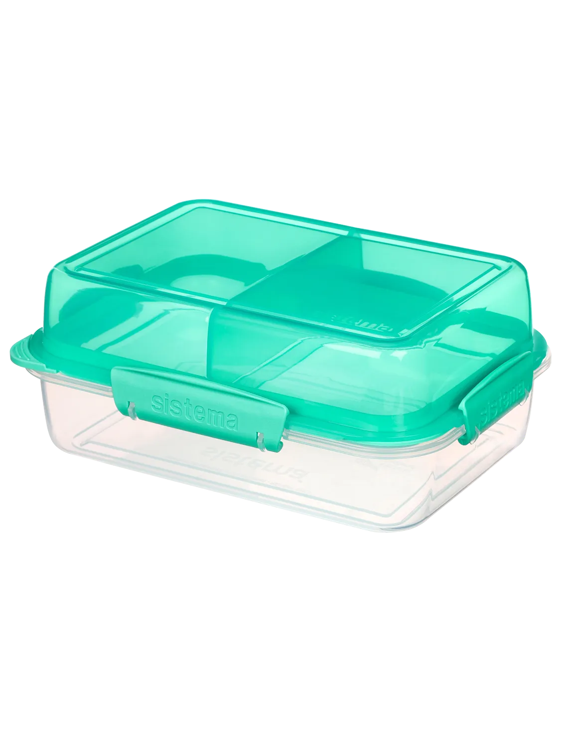 קופסת ארוחת צהריים מלבנית מחולקת אטומה 1.8 ליטר - סיסטמה Sistema