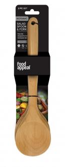 סט כפות סלט עץ - Food Appeal
