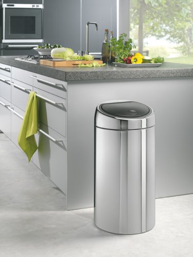 פח אשפה למטבח טאץ  נירוסטה מט 45 ליטר - Brabantia - ברבנטיה
