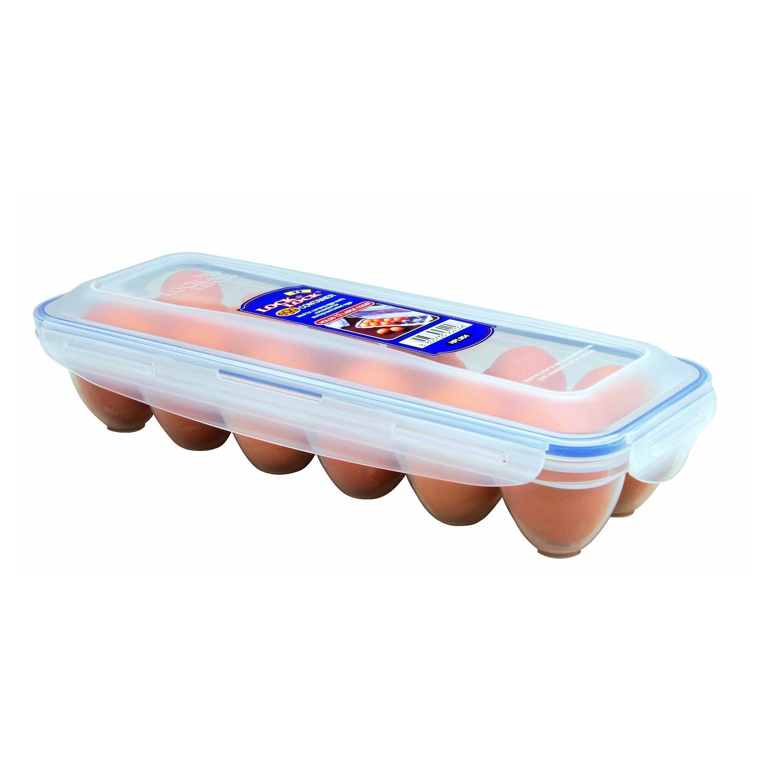 קופסת איחסון (מכסה צבעוני) 12 ביצים דגם 954 - LOCK&LOCK