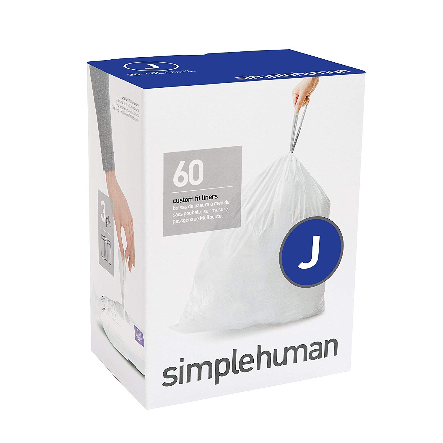 מארז 360 שקיות יעודיות לפחים (J) דגם Simplehuman - CW0259 - סימפליומן