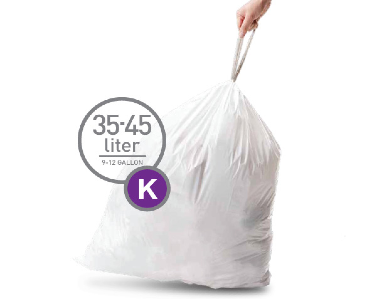 מארז 400 שקיות אשפה לפח40-45 ליטר (K) דגם Simplehuman - CW0171