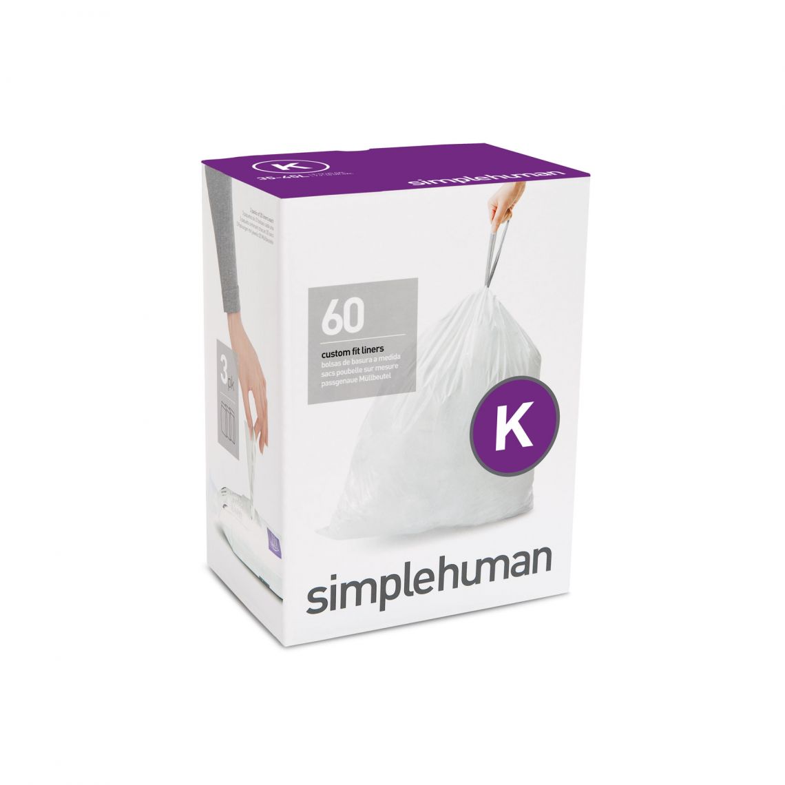 מארז 360 שקיות יעודיות לפחים (K) דגם Simplehuman - CW0260