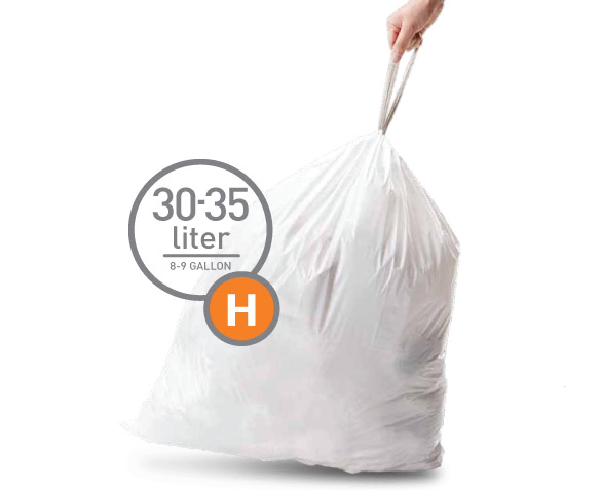 מארז 400 שקיות אשפה לפח 30 ליטר (H) דגם Simplehuman - CW0168 - סימפליומן