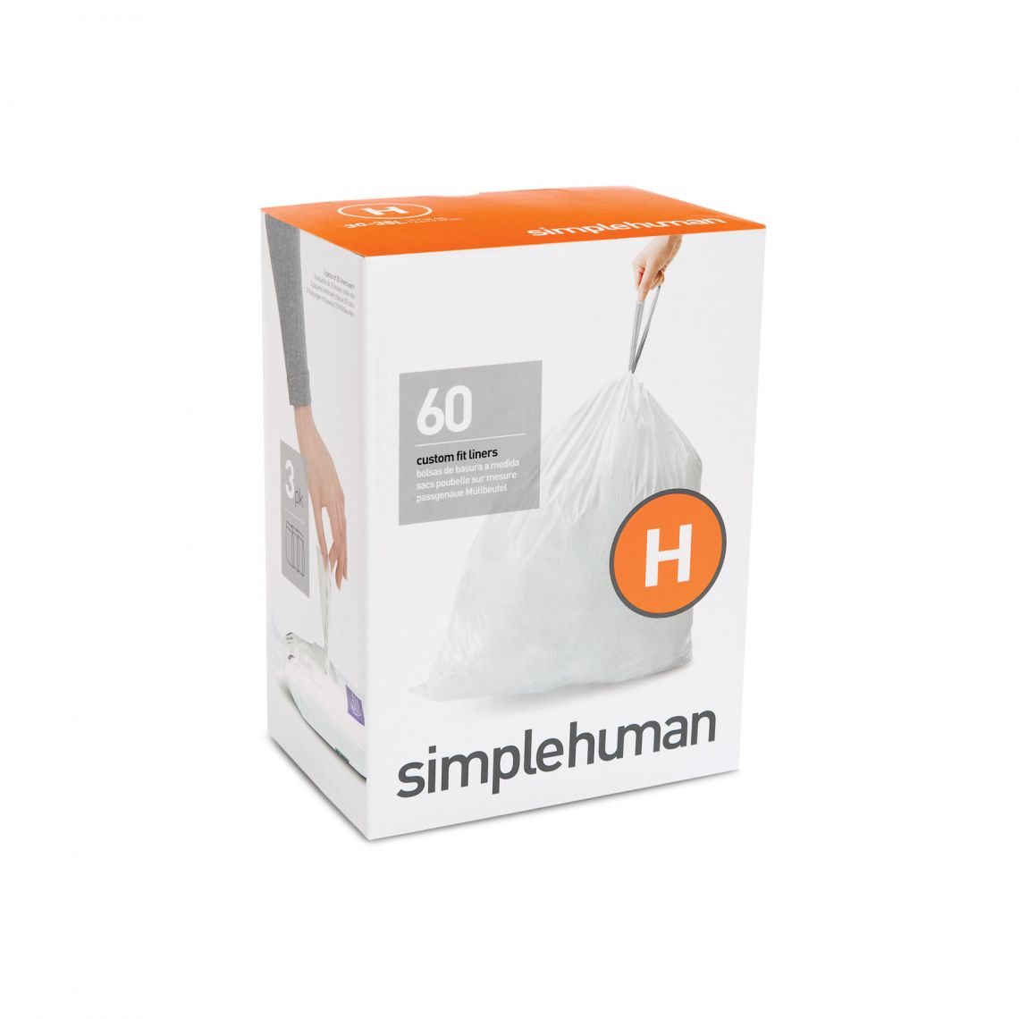 מארז 360 שקיות יעודיות לפחים (H) דגם Simplehuman - CW0258 - סימפליומן
