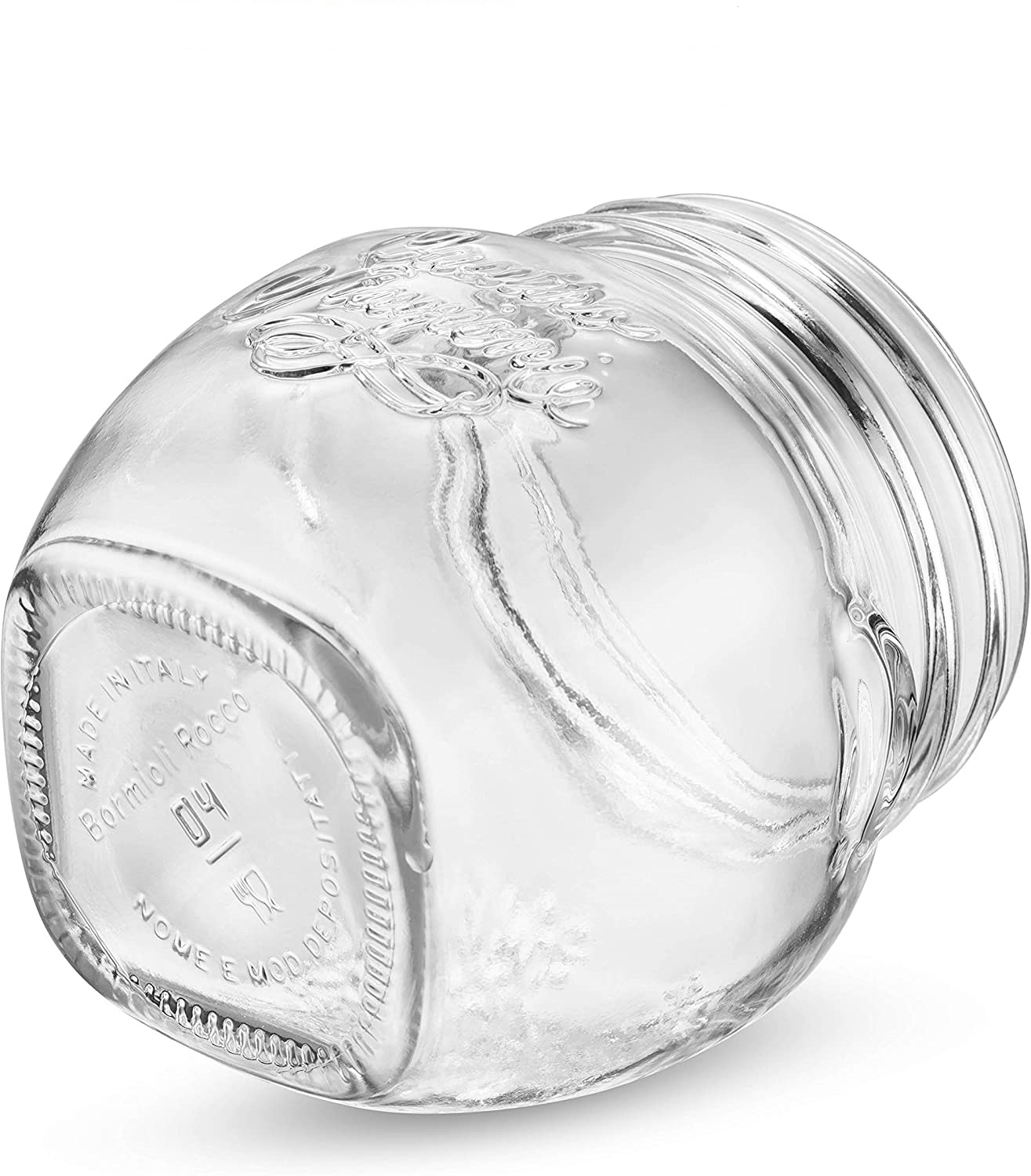 צנצנת זכוכית (6 יח') בנפח 0.5 ליטר נמוך דגם סטג'וני - Bormioli
