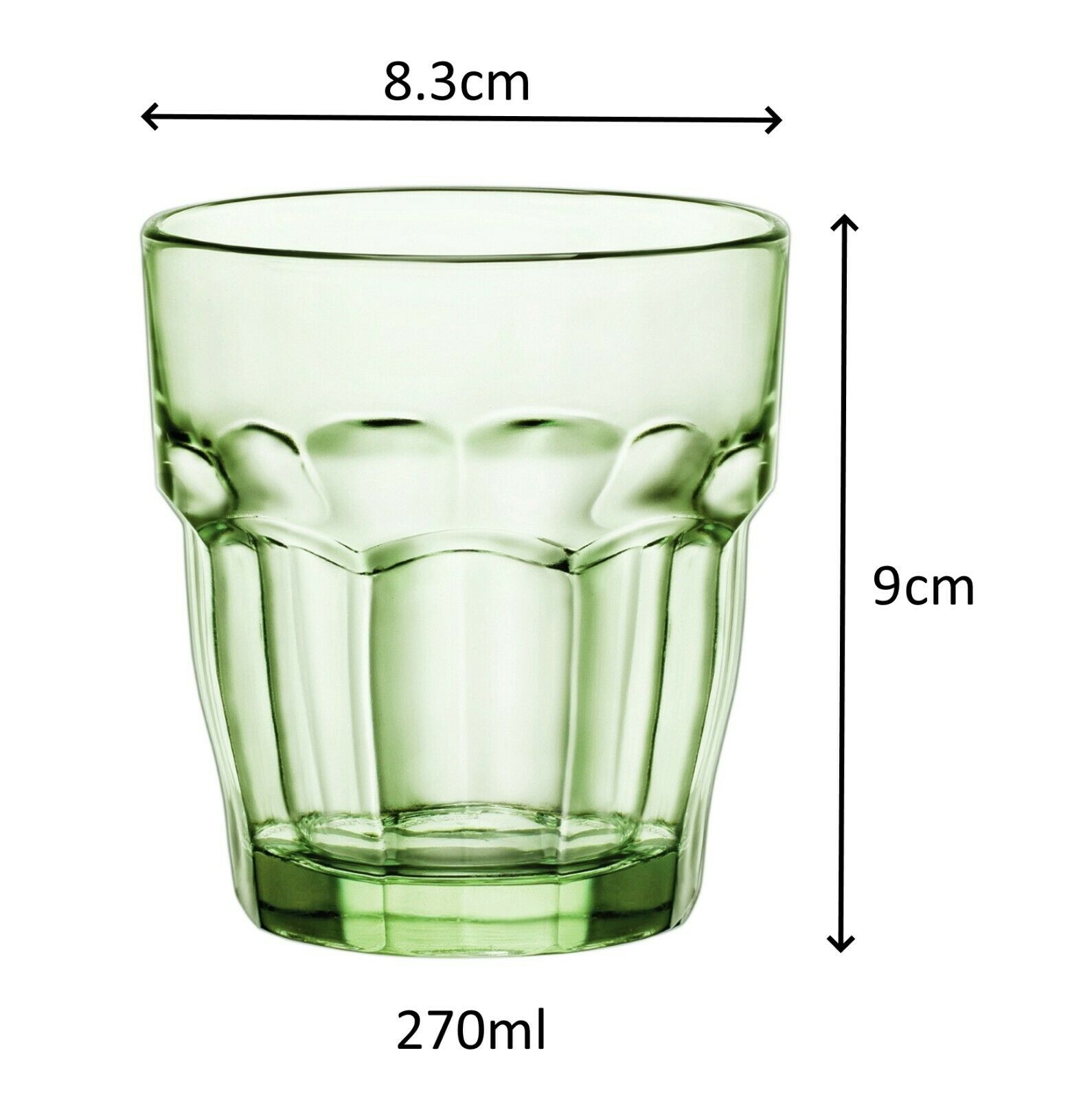 כוס ROCK BAR בגוון ירוק ( 6 י"ח ) בנפח 270 מ"ל - Bromioli