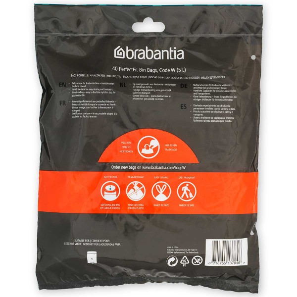 שקיות אשפה (W) לפח 5 ליטר - Barbantia-ברבנטיה