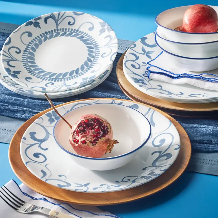 סט 18 צלחות קורנינג קורל דגם (136) Corning Corelle - Artemis