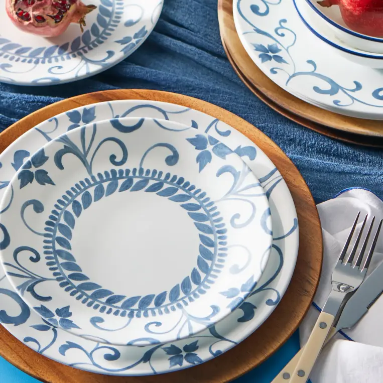 סט 18 צלחות קורנינג קורל דגם (136) Corning Corelle - Artemis