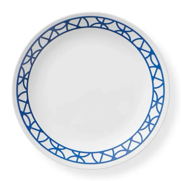 סט 18 צלחות קורנינג קורל דגם (066) Corning Corelle - Cobalt Circles