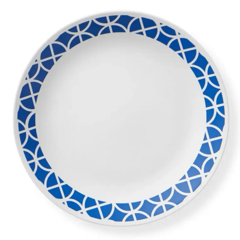 סט 18 צלחות קורנינג קורל דגם (066) Corning Corelle - Cobalt Circles