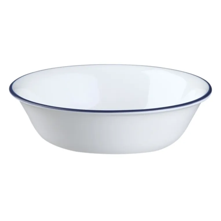 סט 18 צלחות קורנינג קורל דגם (066) Corning Corelle - Cobalt Circles