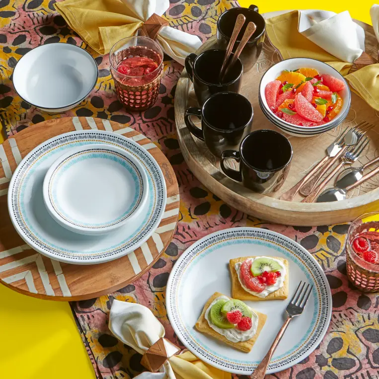 סט 18 צלחות קורנינג קורל דגם (154) Corning Corelle - Paloma