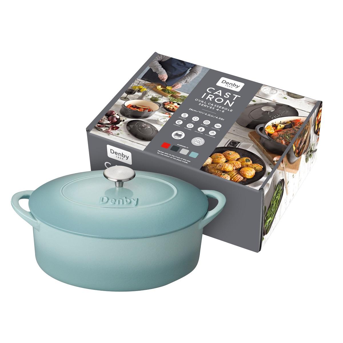 סיר יציקת ברזל אובלי 28 ס"מ - ...