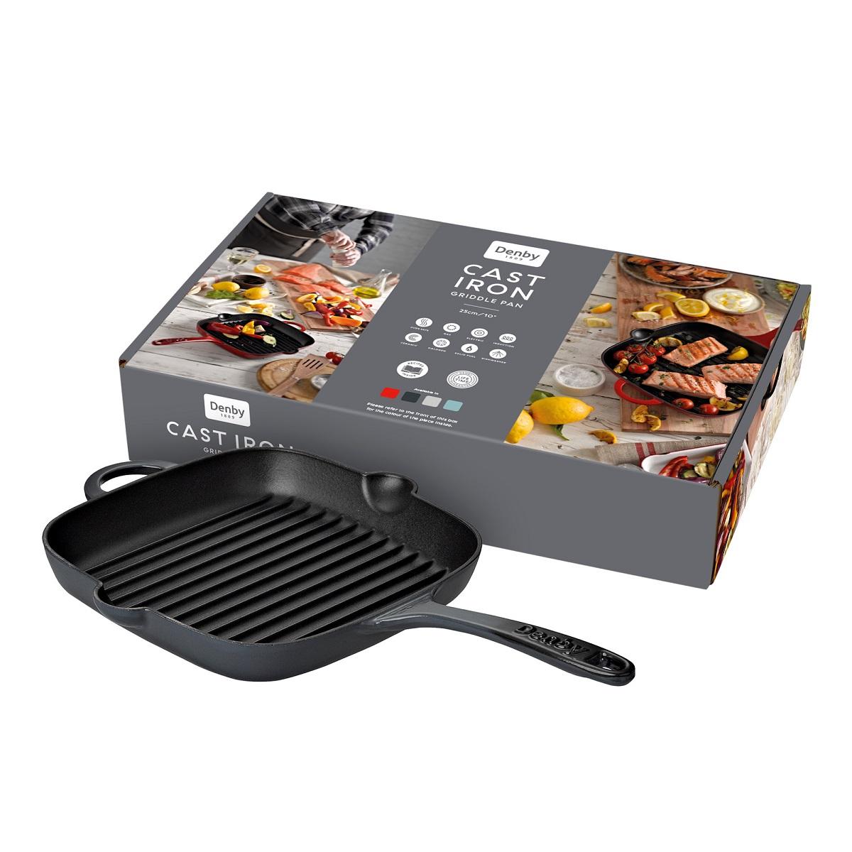 מחבת פסים גריל יציקת ברזל - Denby