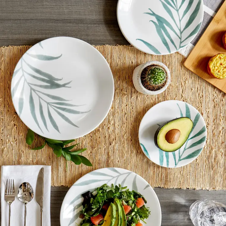 סט 18 צלחות קורנינג קורל דגם (102) Corning Corelle - Solar Print